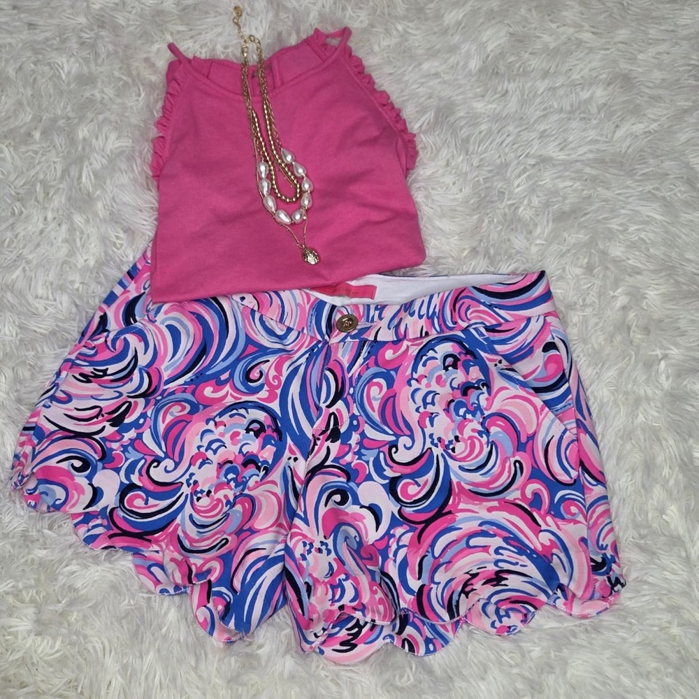 Lilly Pulitzer Pink and Blue Swirl Shorts